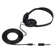 Casio CP16 Wired Over Ear Keyboard Headphones w/ 3.5mm to 6.35mm Adapter Black