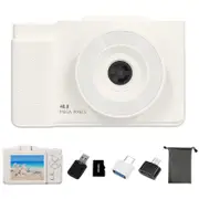 Digital Camera With 180 Degree Flip Screen 16X Digital Zoom Camera With 32G Memory Card-White