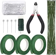 Floral Tape - 0.47in Wide Florist Tape Green | 30 Gauge Strap Set for Journaling Photo Albums Gardening Crafting Scrapbooking Grafting Table Setting Birthday Card Making Wrapping