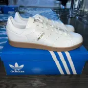 Adidas Men's Stan Smith Soccer Influence Pack Flat White Gum Shoes ID1342 M 10