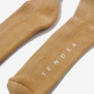 TENDER CO. - RIB SOCKS -YELLOW OCHRE DYED