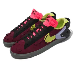 Nike 休閒鞋 Blazer Low X ACRONYM 男女鞋 限量 聯名款 酒紅 黃 DN2067-600