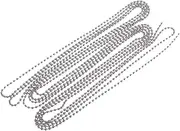 [OSALADI] Ball Chain with Connectors Bead Chain for DIY Keychains Dog Tags Craft Projects Silver Color