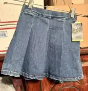 Art Class Girl Blue Wash Jean Skirt With Back Zipper Size Small 6/6X New