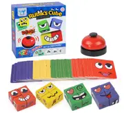 Face Changing Puzzle Game Interactive Building Cube Toy for Kids' Logic & Expression Matching