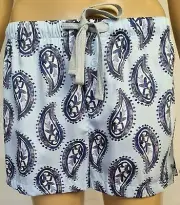 PETER ALEXANDER PJS Womens Paisley Drawstring Shorts XS/S/M BNWT Cotton Pyjama