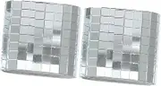 2 Rolls Self Adhesive Wall Mirror Mosaic Stickers Durable Mirror Tiles for Home Decor DIY Craft Projects for Kitchen Bathroom Bedroom