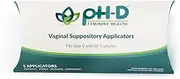 pH-D Feminine Health Support Vaginal Suppository Applicators, Ideal for Boric Acid Suppositories, Reusable, Fits Most Vaginal Suppositories, Made in The USA, 5 Count