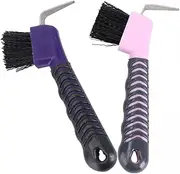Yardwe 2pc Horse Hoof Cleaning Brush Set Pet Hair Cleaning Comb Horse Brush for Horse Grooming Random