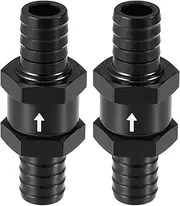X AUTOHAUX Fuel Check Valve One Way/Inner Non Return One Way Check Valve for Car Fuel Petrol Gasoline Diesel/Durable 0.55" 14mm OD / 2 Pcs Black