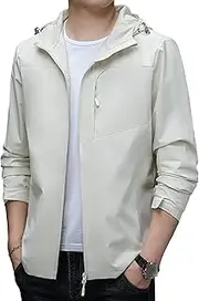 [JEShifangjiusu] Men'S Lightweight Waterproof Hooded Rain Jacket Outdoor Raincoat Jacket Mountain Sport Jacket Windbreaker