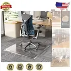 Clear Tempered Glass Chair Mat 36"x36" with Beveled Edges for Floor Protection