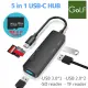 【Golf】5合1 USB C 多功能讀卡機(USB 3.0*1+USB 2.0*2+SD/TF reader)