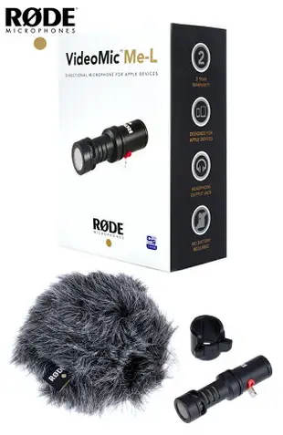 又敗家@羅德RODE小型指向性Lightning麥克風VideoMic ME-L(附絨毛防風罩/3.5mm監聽耳機孔;Apple蘋果手機iPhone/平板iPad專用)網路直播實況廣播【全館199超取免運】【APP下單享4%點數回饋】