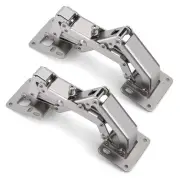 2 Pack 170Â° Door Hinge Full Overlay Concealed for Corner Kitchen Cabinet Repl
