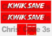 Code 3 Adhesive Vinyl Trailer Decals - Kwik Save - 1/50 1/64 1/76 1/148