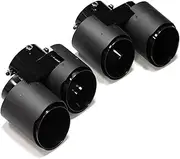 Quad Carbon Fiber Exhaust Tip Compatible For BMW G05 X5 G06 X6 G07 X7 2019+ Muffler Tip Exhaust Tip System No Welding Nozzle(Carbon Fiber D)
