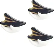Mikinona 3 Pcs Scraping Body Horn Massage Massaging Demon Hair Clip Spa Face Tools Scraping Multi- Functional Horn Face Scraper Tool Hairpins Prevents Trigger Goth Barrettes Black