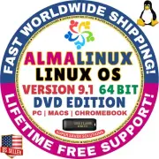 Alma Linux OS 9.1 | USB Flash Drive | DVD EDITION | AMD64 | MAC, PC | AlmaLinux