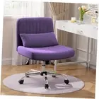 Criss Cross Desk Chair with Wheels, Velvet Cross Legged Purple - Criss Cross