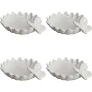4PK LVD Daisy Plate White Decorative Display Home Kitchen Decor