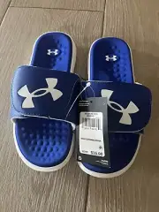 Under Armour Slides Boys Size 5 | Blue | Brand New With Box! Comfortable!