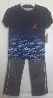 Air Jordan (JUMPMAN) 2 Piece T-Shirt & Sweat Pants Outfit Set Boys Size 6 NWT