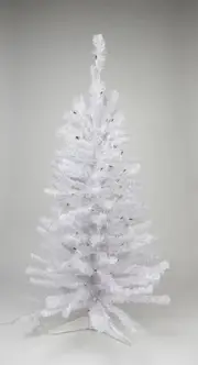 Northlight 4' White Iridescent Pine Artificial Christmas Tree Green Lights