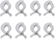 HIDOSNG Stroller Pegs to Hook Muslin Sun Shade to Canopy, 8 PCS Stroller Pegs Clips,Car Seat Cover Clips, Nursing Cover, Pram Toy Holder, Plastic Universal Clip, Stroller Clips Buggy Accessory White