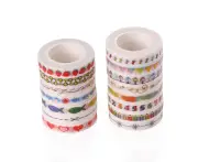 20 Rolls 8mmx10m Paper Tape Hand Ledger Decoration Sticker (Fresh Strawberry SM-19)
