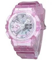 Casio G-SHOCK Virtual Worlds Translucent Pink Multicolor Dial 200M Ladies Watch