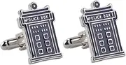 [JYHLSHBA] Cufflinks For Men 1 Pair Of Phone Booth Cufflinks Men'S French Shirt Suit Cufflinks Armpins
