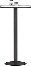 Bar Table Metal Pub Bistro Table Cocktail Table, Counter Height Dining Table, Tall Round Kitchen Breakfast Bar Modern Space Saving Pub Cafe Compact Furniture(Height 95cm/3.1ft)