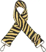 [jojofuny] Wide Cotton Cloth Shoulder Strap for Bags Fashionable Replacement Strap with Hooks for Crossbody Messenger Tote Bags Unique Zebra Print Design