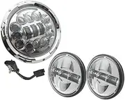 Motorcycle Headlight 4.5 Inch Fog Lamps 7 Inch motor LED Headlight For Motorcycle Electra Glide Softail Fat Boy Touring B