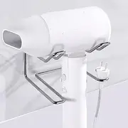 Hair Dryer Holder Wall Mount Bracket stainless steel for Dyson and other Hair Dryer (Silver)