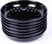 7Pcs Ashtray Sets, Ash Tray for Cigarettes and (7 inches), Black