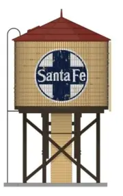 Broadway Limited HO GAUGE Operating Water Tower W/sd ATSF Weathered #7914~NEW