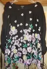 LIZ CLAIBORNE BLACK FLORAL PRINT "MEADOW MAUVE" CHIFFON BLOUSE TOP NWT SZ 2X