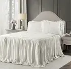 Lush Decor Ravello Pintuck Ruffle Skirt Bedspread Lightweight 2 Piece Set, Twin