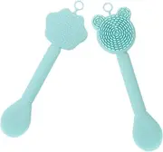 DRESSOOS 2 pcs Silicone Facial Mask Applicator Brush Cute Double End Face Cleansing Brush for Mud Masks Portable and Lightweight Durable Silicone for Gentle Skin Care