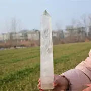 1.36kg Natural Clear Quartz Obelisk Quartz Cystal Point Wand Tower
