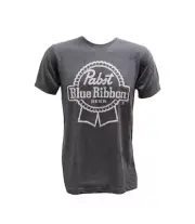 BRAND NEW Pabst Blue Ribbon PBR Beer Men's Heather Gray T-Shirt L Large