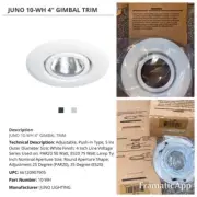 Juno Lighting 10 WH Retrofit Led Recessed Downlight, 4" WHITE
