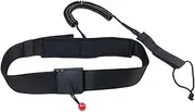 STARTIST Surfboard Waist Leash Elastic Waist Belt 10 ft Coiled Paddle Board Leashes for Water Sports Kids Adults Kayaking Shortboard