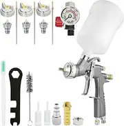 D1 LVLP Paint Spray Gun, Premium Kit, Compressed Air Spray Gun with 1.3/1.5/1.7 mm Nozzles, Easy to Use, Paint Gun for Cars & Home, DIY Painting, with Paint Spray Accessories