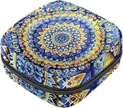 Period Bag,Sanitary Napkin Storage Bag,Ethnic Style Mandala,Tampon Bag for Purse