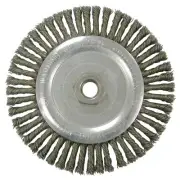 Wolverine Knot Wire Wheel, Stringer Bead Twist, 7 in dia x 3/16 in W Face, 5/8