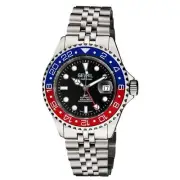 Gevril Men's 4952B Wall Street Swiss Automatic Ceramic Bezel Steel Date Watch