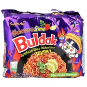 Buldak, Buldak®, Stir-Fried Ramen, Spicy Chicken, Habanero Lime, 5 Packs, 4.76 oz (135 g) Each